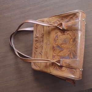 Embossed leather bag